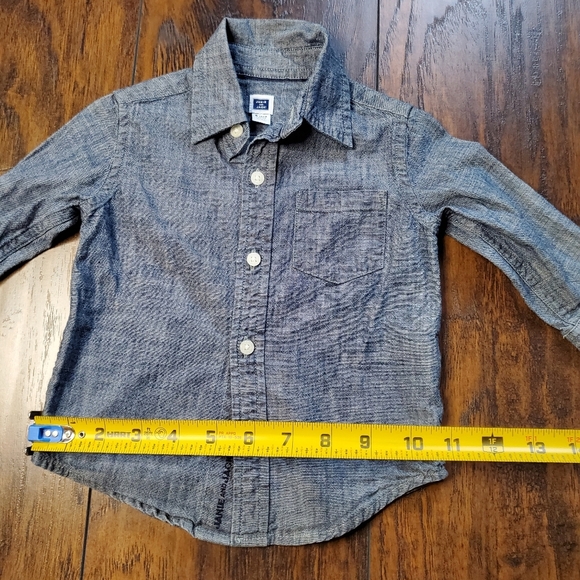 Janie and Jack denim button down shirt sz 6-12 month - Picture 3 of 8